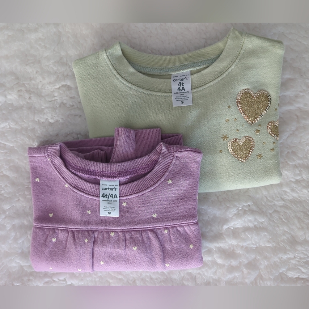 2 Carters sweatshirt 4T
